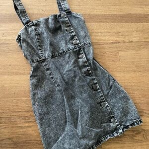 The cutest black acid wash denim jumper